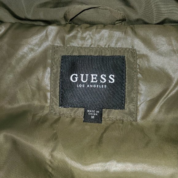 Guess - Down Filled Alyssa Winter Puffer Jacket - Olive Green - Medium - Picture 12 of 16